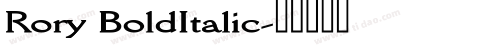 Rory BoldItalic字体转换